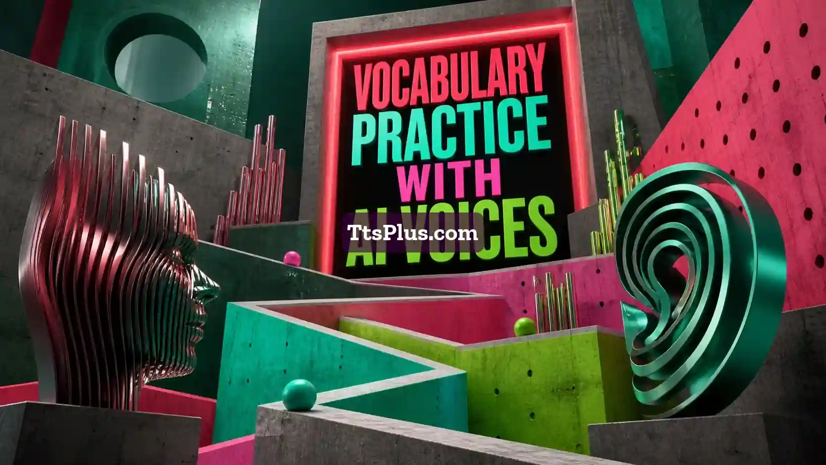 Vocabulary Practice with AI Voices — TtsPlus guide illustration